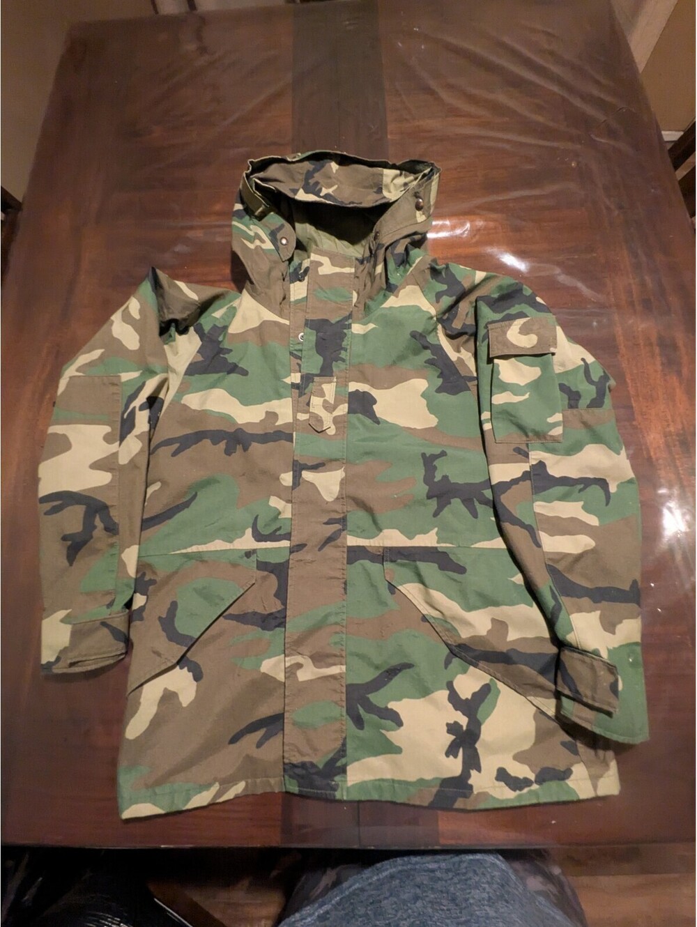 US Military ECWCS Gen 1 Gore-Tex Parka Woodland Camo Jacket Cold Weather Med Reg